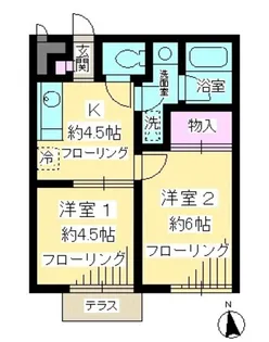 クレール桜ヶ丘【1階】の間取り
