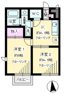 クレール桜ヶ丘【1階】の間取り