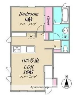 MJメゾンB棟【1階】の間取り