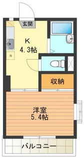 フレグランス平山E【201号室号室】の間取り