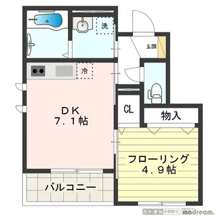 メゾン ドゥ モモ【301号室号室】の間取り