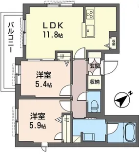 メゾン・ド・オウルⅡ【3階】の間取り