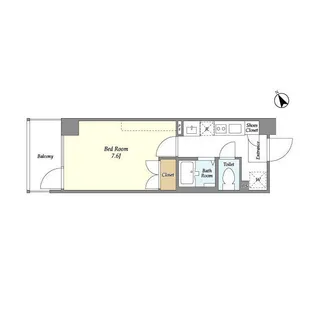 エルフレア立川【8階】の間取り