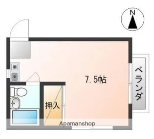 アクロ一ツ橋【206号室】の間取り