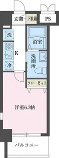 LASANTE立川【6階】の間取り