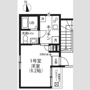 ディーアパートメントⅡ【1階】の間取り