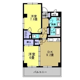 ダイエー上北台ビル【4階】の間取り