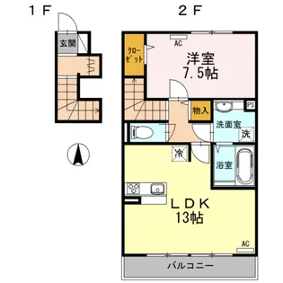 パナックスⅡ【2階】の間取り