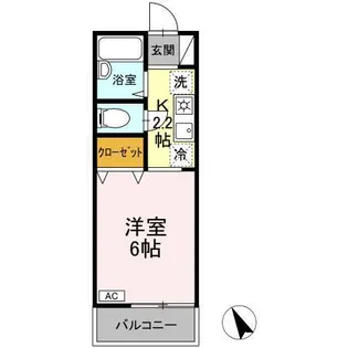 トゥインクルコート大町 5番館【2階】の間取り