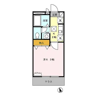 ブランシェ鷹の台【1階】の間取り