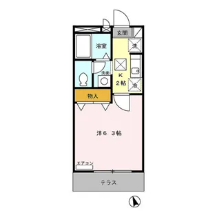 ブランシェ鷹の台【1階】の間取り