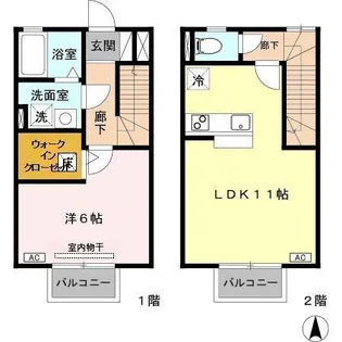 ジュネックス B【1階】の間取り