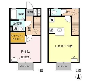 ジュネックス B【1階】の間取り