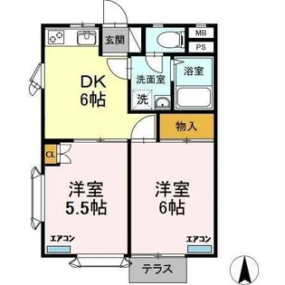 メイプルハイツ【1階】の間取り
