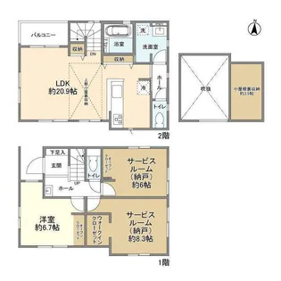 東京都日野市大坂上4丁目【一戸建】の間取り