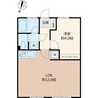 氷川台コーポ【2階】の間取り