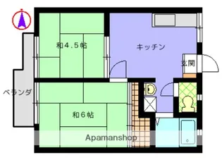 栗原ハイツ【1階】の間取り