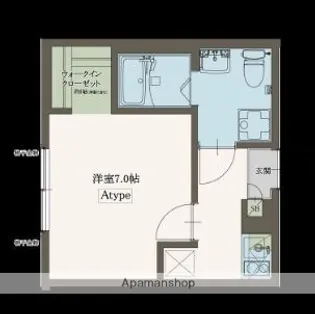 東京都小平市学園西町1丁目【アパート】の間取り