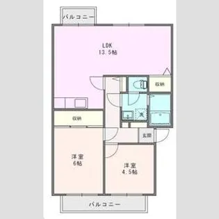 ヴィラ上砂【2階】の間取り