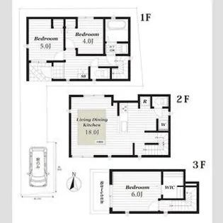 東京都東中市美好町1丁目【一戸建】の間取り