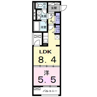 パフュームⅢ【2階】の間取り