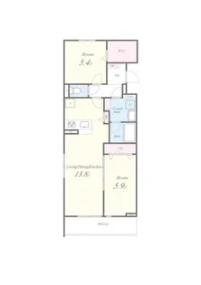 LUCIE TSII(ルシエ ティエスツー)【201号室】の間取り