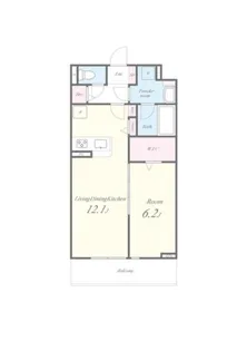 LUCIE TSII(ルシエ ティエスツー)【203号室】の間取り