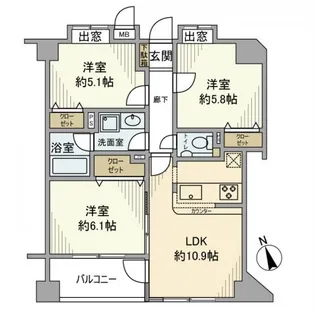 センチュリー吉祥寺本町Ⅱ【2階】の間取り
