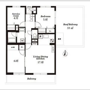 ライオンズマンション多摩動物公園【601号室】の間取り