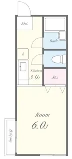 ルピナス紅葉丘【106号室】の間取り