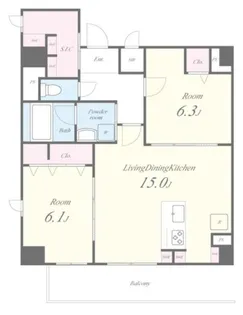 エルデ国立【8階】の間取り