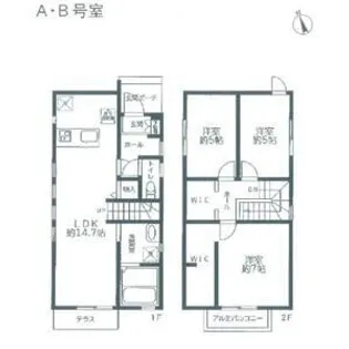 東京都東村山市久米川町5丁目【一戸建】の間取り