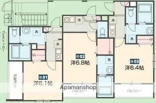 FOREST PARK HILLS【2階】の間取り