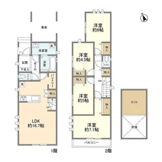 東京都東久留米市前沢4丁目【一戸建】の間取り