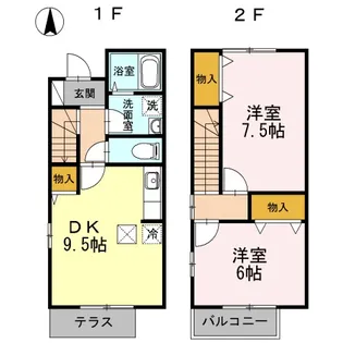 アネックス大坂上 B【1階】の間取り