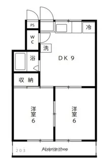 ライディングパレス【203号室】の間取り