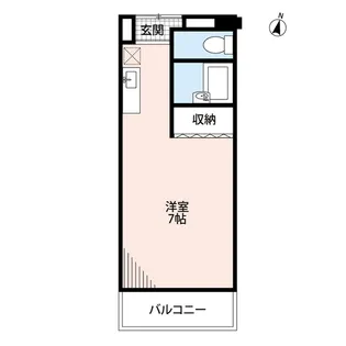 グリーンハイム瓜生【1階】の間取り