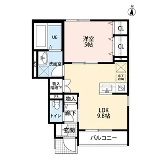 アムール東福生【1階】の間取り