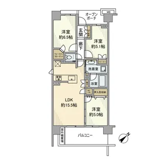 プラウドシティ仙川【8階】の間取り