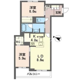 セントリビエ南平【101号室号室】の間取り