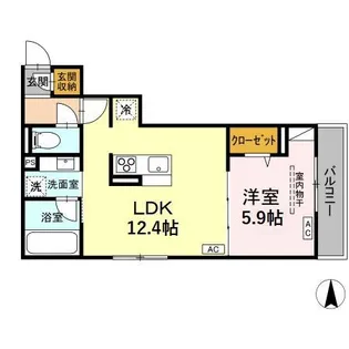 DーPRECIOUS深大寺東町【3階】の間取り