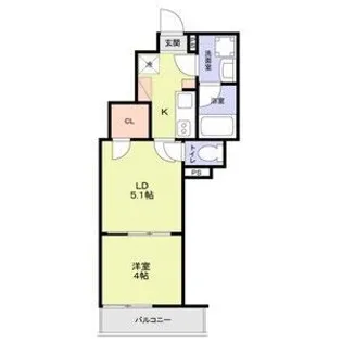 WoodCrest国立Residence【1階】の間取り