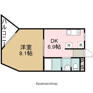 エルスタンザ武蔵小金井(旧・メゾンライト館)【2階】の間取り