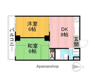 セザール武蔵野【4階】の間取り