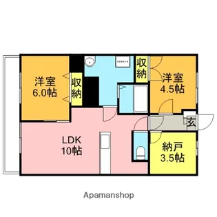 パークハウス梶野【3階】の間取り