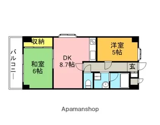 ロイヤルハイツ橋本マンション【4階】の間取り