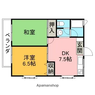 コーポ栄【1階】の間取り