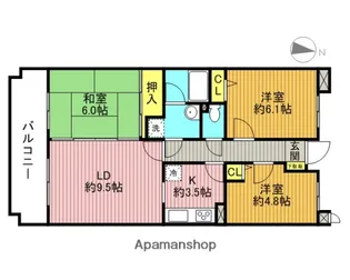 ヴィラフィーネ【1階】の間取り