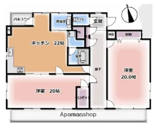 東京都小金井市貫井北町1丁目【マンション】の間取り