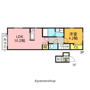 アリヴィオ柳橋【2階】の間取り